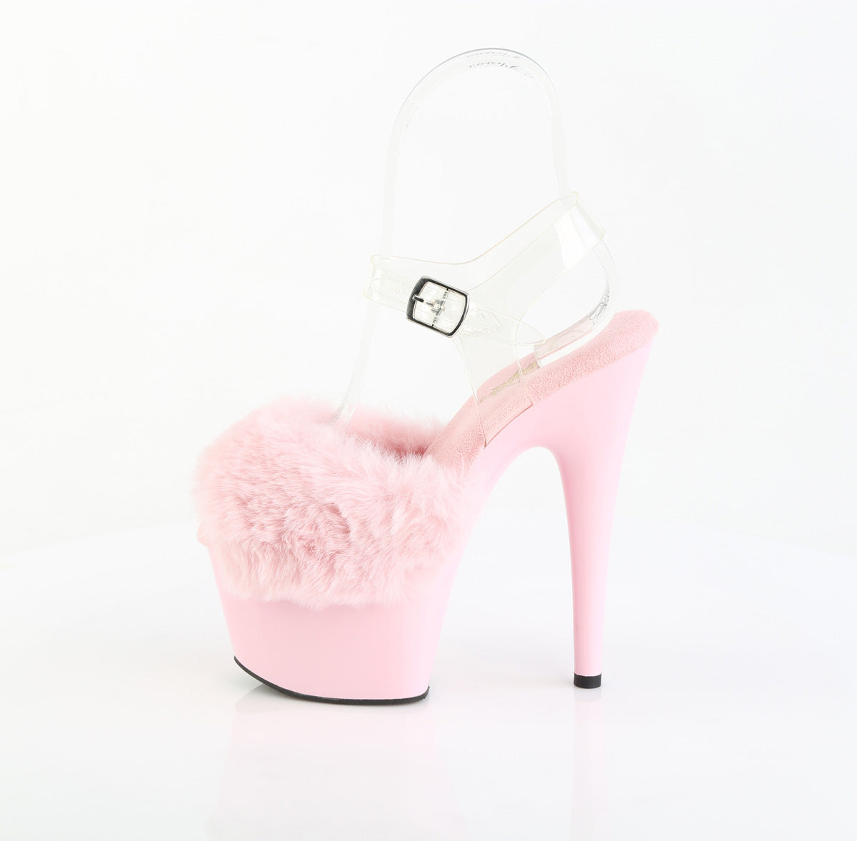【PLEASER】ADORE-708FUR シューズ B. Pink Faux Fur-Clr TPU/B. Pink【取寄】