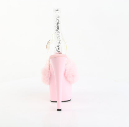 【PLEASER】ADORE-708FUR シューズ B. Pink Faux Fur-Clr TPU/B. Pink【取寄】