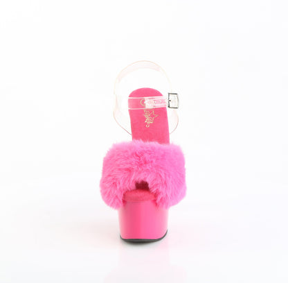 【PLEASER】ADORE-708FUR シューズ Fuchsia Faux Fur-Clr TPU/Fuchsia【取寄】