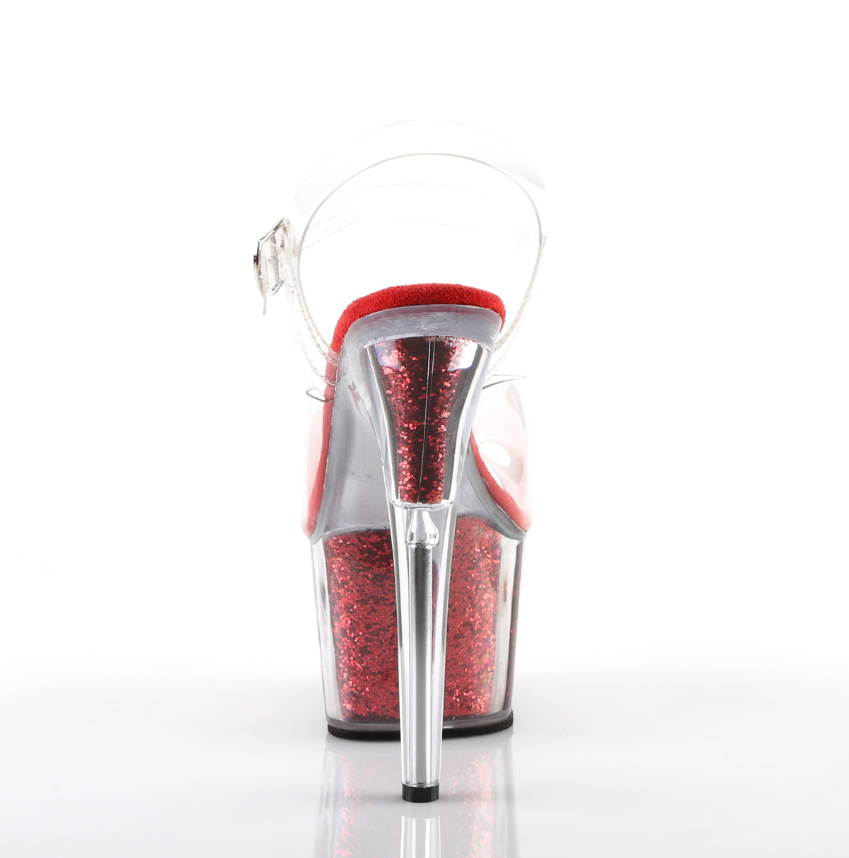 【PLEASER】ADORE-708G シューズ Clr/Red Glitter Inserts【取寄】
