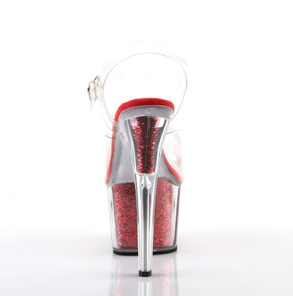 【PLEASER】ADORE-708G シューズ Clr/Red Glitter Inserts【取寄】
