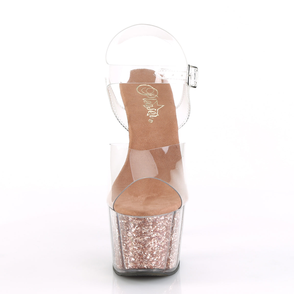 【PLEASER】ADORE-708G シューズ Clr/Rose Gold Glitter Inserts【取寄】