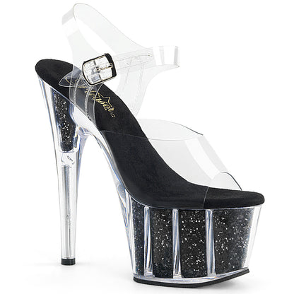 【PLEASER】ADORE-708G シューズ Clr/Blk Glitter Inserts【取寄】