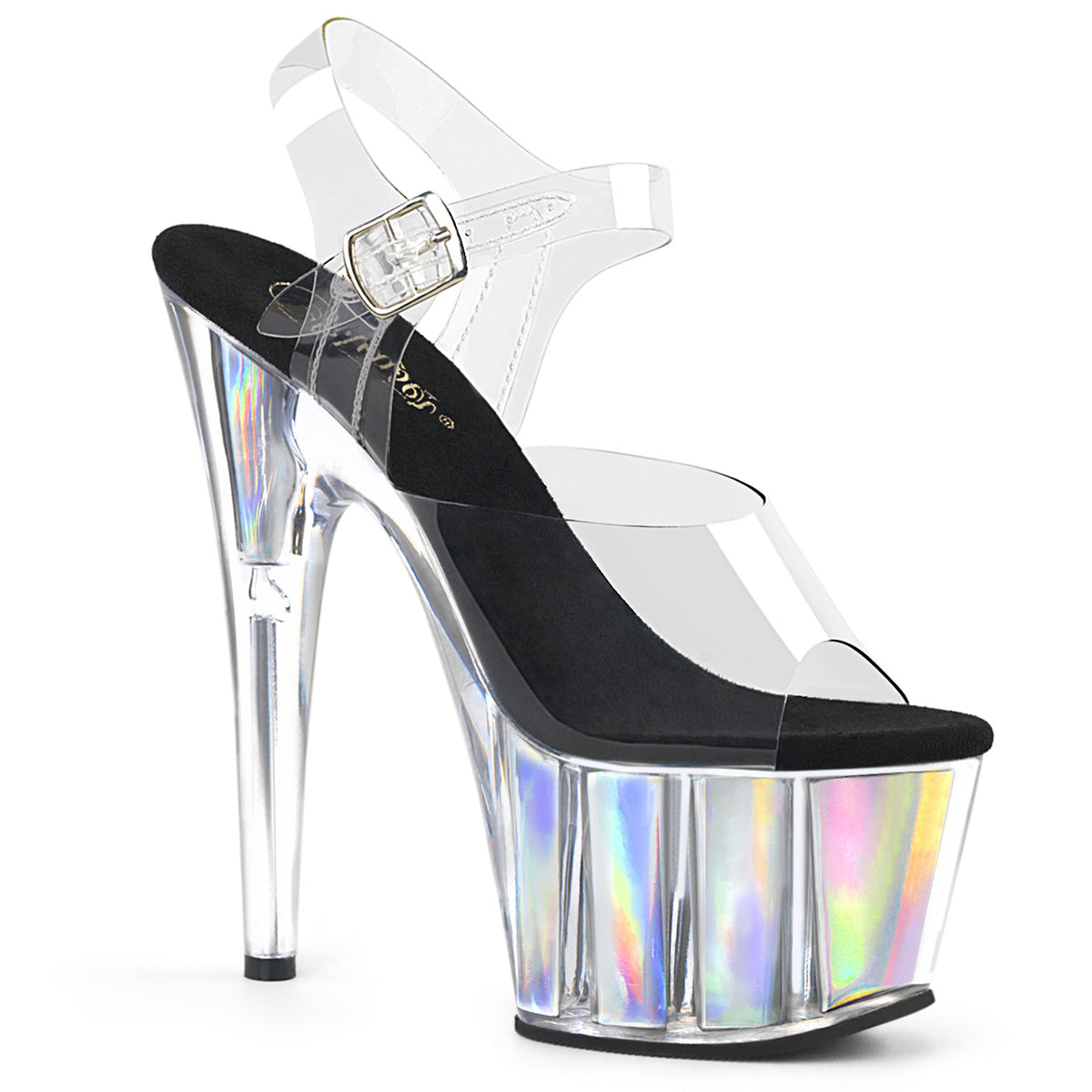 【PLEASER】ADORE-708HGI シューズ Clr/Slv Hologram Inserts【取寄】