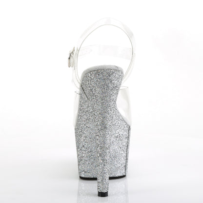【PLEASER】ADORE-708HMG シューズ Clr/Slv Multi Glitter【取寄】