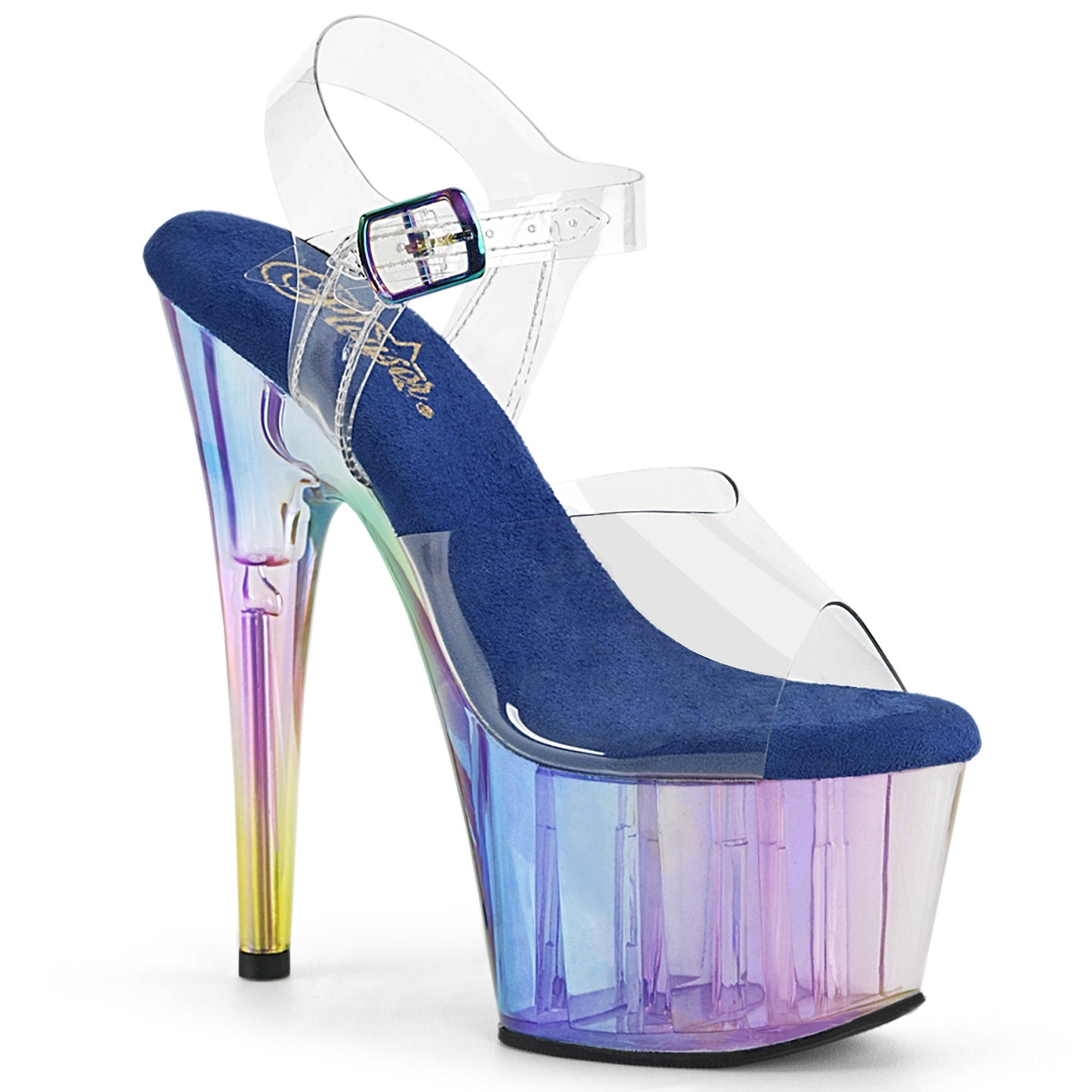 【PLEASER】ADORE-708HT シューズ Clr/Blue Multi Tinted【取寄】