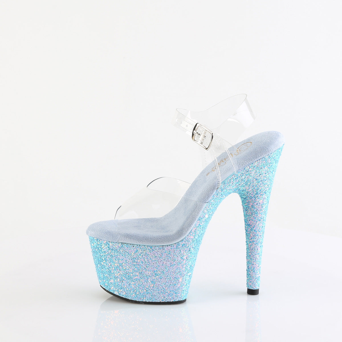 【PLEASER】ADORE-708LG シューズ Clr/B. Blue Glitter【取寄】