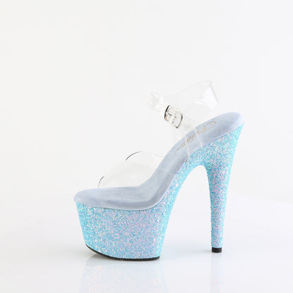【PLEASER】ADORE-708LG シューズ Clr/B. Blue Glitter【取寄】