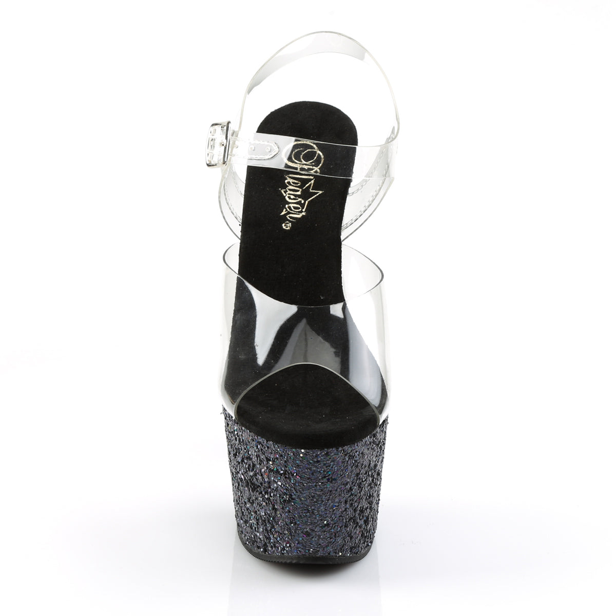 【PLEASER】ADORE-708LG シューズ Clr/Blk Multi Glitter【取寄】