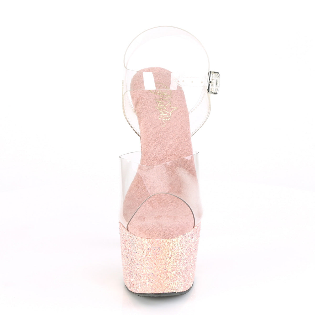 【PLEASER】ADORE-708LG シューズ Clr/Dusty Blush Glitter【取寄】