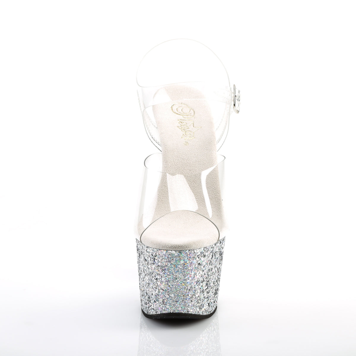 【PLEASER】ADORE-708LG シューズ Clr/Slv Multi Glitter【取寄】