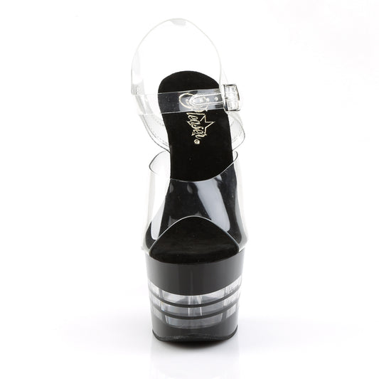 【PLEASER】ADORE-708LN プラットフォームシューズ Clr/Blk【取寄】