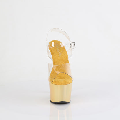 【PLEASER】ADORE-708LQ シューズ Clr/Liquid Gold Hologram【取寄】