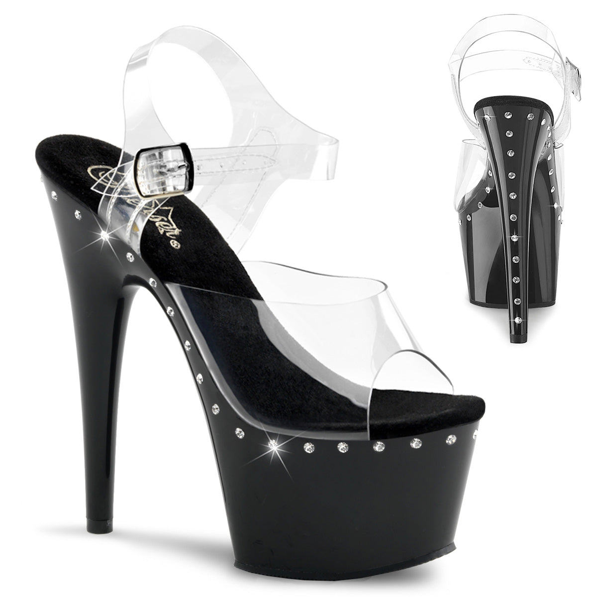 【PLEASER】ADORE-708LS シューズ Clr/Blk【取寄】