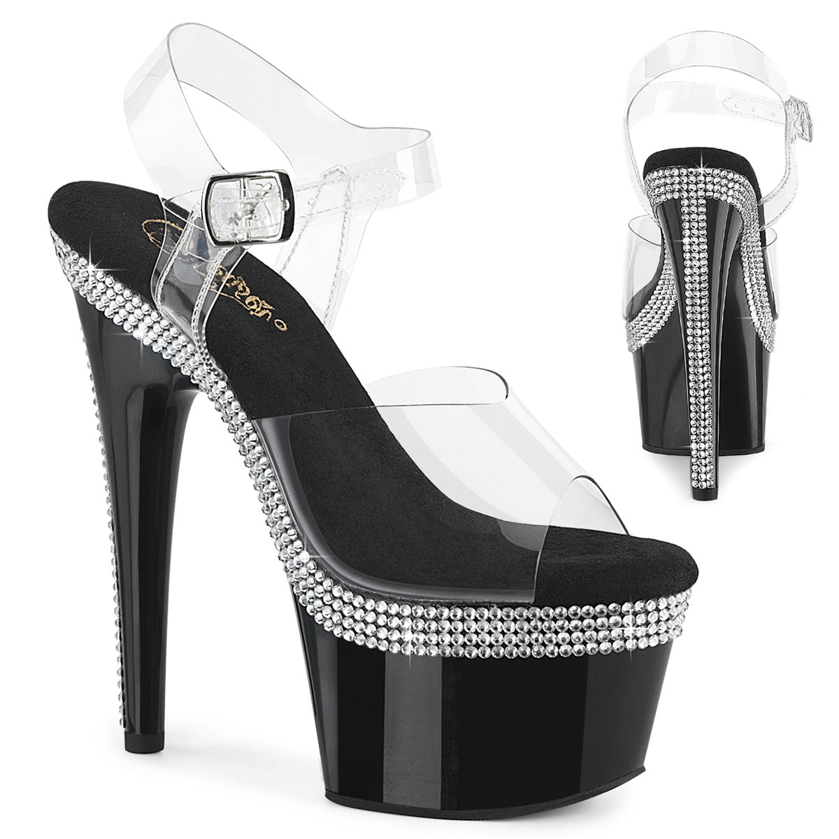 【PLEASER】ADORE-708MLS シューズ Clr/Blk【取寄】