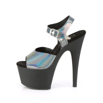 【PLEASER】ADORE-708N-DT シューズ Pewter Hologram TPU/Blk Matte【取寄】
