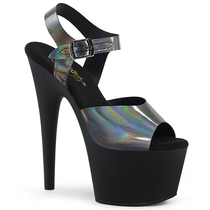【PLEASER】ADORE-708N-DT シューズ Pewter Hologram TPU/Blk Matte【取寄】