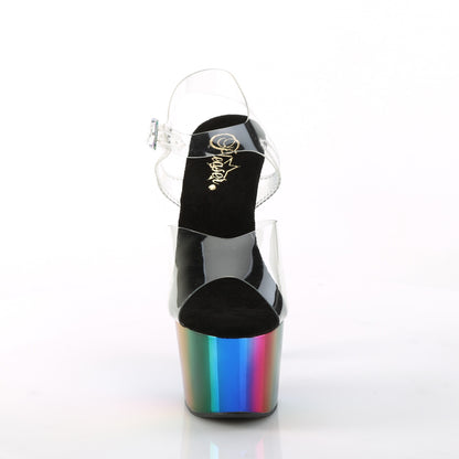 【PLEASER】ADORE-708RC シューズ Clr/Rainbow Chrome【取寄】