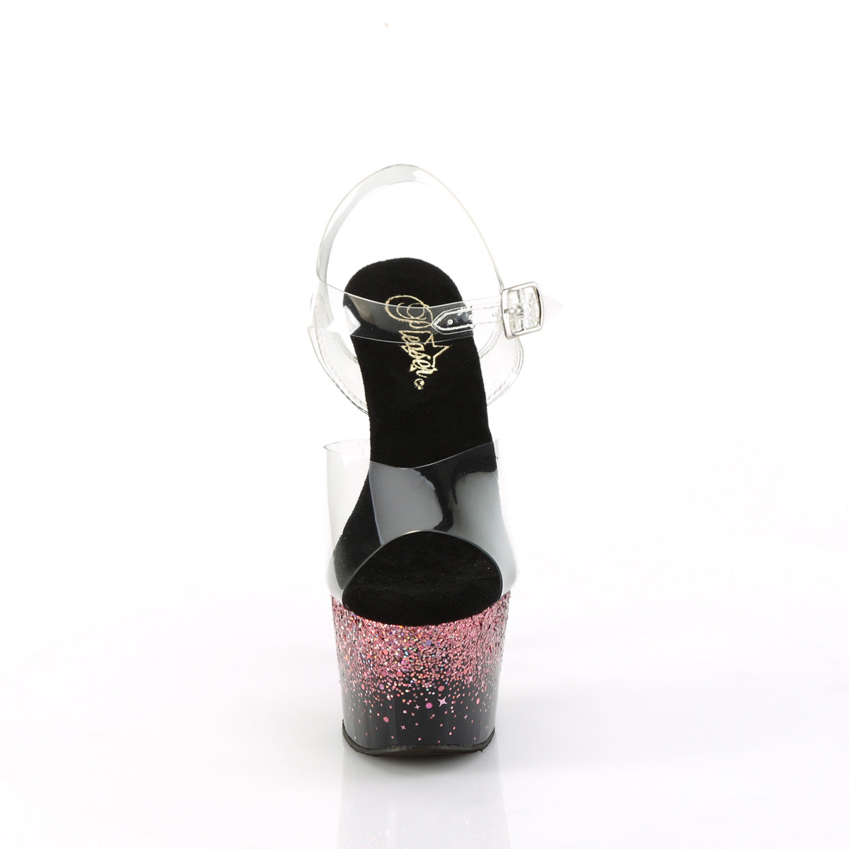 【PLEASER】ADORE-708SS シューズ Clr/Blk-Pink Multi Glitter【取寄】