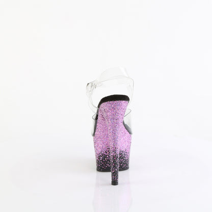 【PLEASER】ADORE-708SS シューズ Clr/Blk-Purple Multi Glitter【取寄】