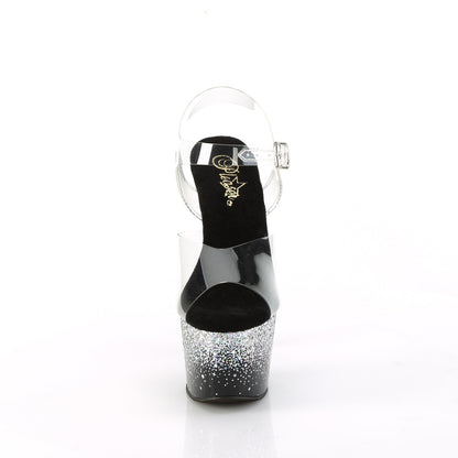 【PLEASER】ADORE-708SS シューズ Clr/Blk-Slv Multi Glitter【取寄】