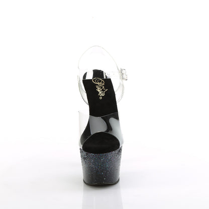【PLEASER】ADORE-708SS シューズ Clr/Blk Multi Glitter【取寄】