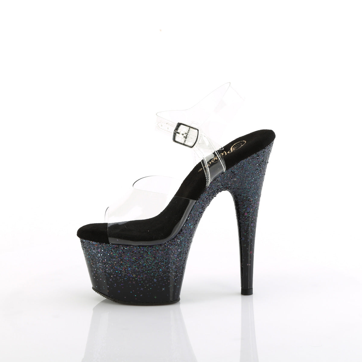 【PLEASER】ADORE-708SS シューズ Clr/Blk Multi Glitter【取寄】