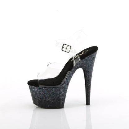 【PLEASER】ADORE-708SS シューズ Clr/Blk Multi Glitter【取寄】
