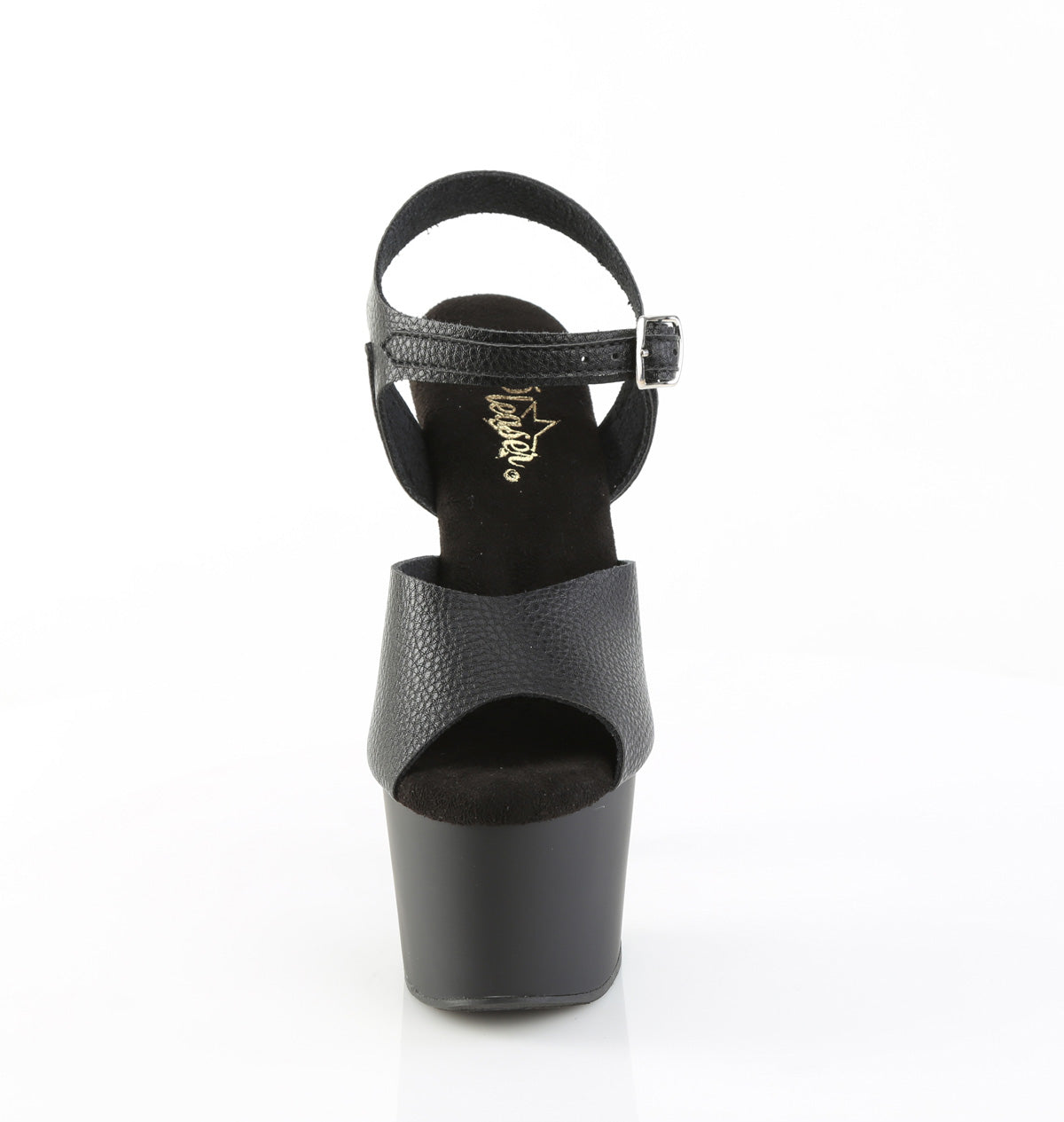 【PLEASER】ADORE-708UL プラットフォームシューズ Blk Faux Leather/Blk Matte【取寄】