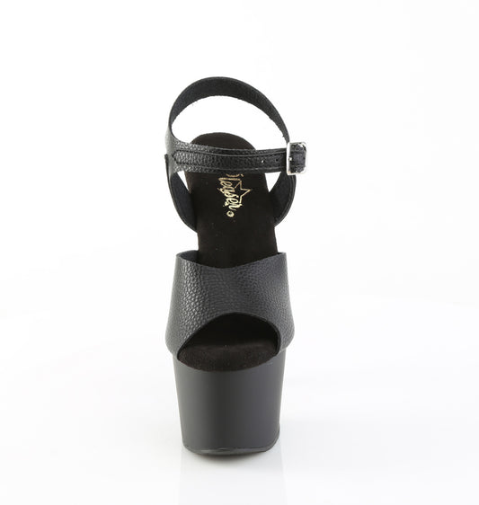 【PLEASER】ADORE-708UL プラットフォームシューズ Blk Faux Leather/Blk Matte【取寄】