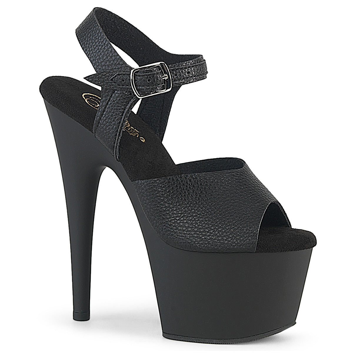 【PLEASER】ADORE-708UL シューズ Blk Faux Leather/Blk Matte【取寄】