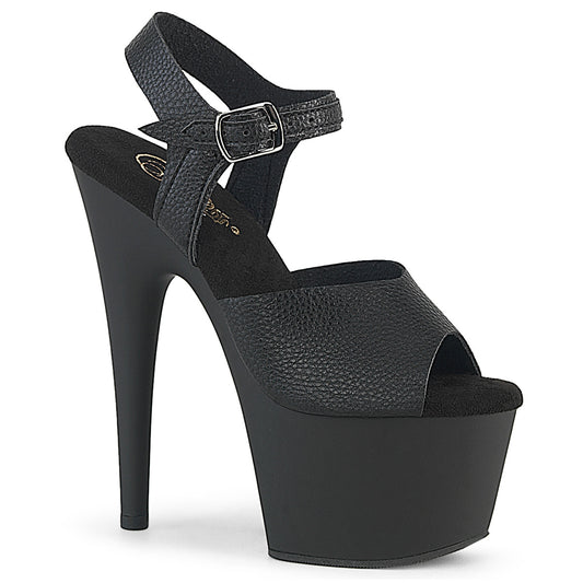 【PLEASER】ADORE-708UL プラットフォームシューズ Blk Faux Leather/Blk Matte【取寄】