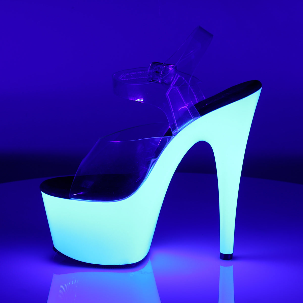 【PLEASER】ADORE-708UV シューズ Clr/Neon Wht【取寄】