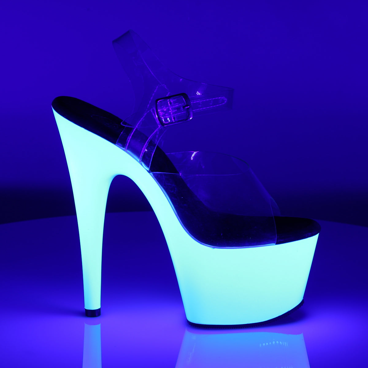 【PLEASER】ADORE-708UV シューズ Clr/Neon Wht【取寄】