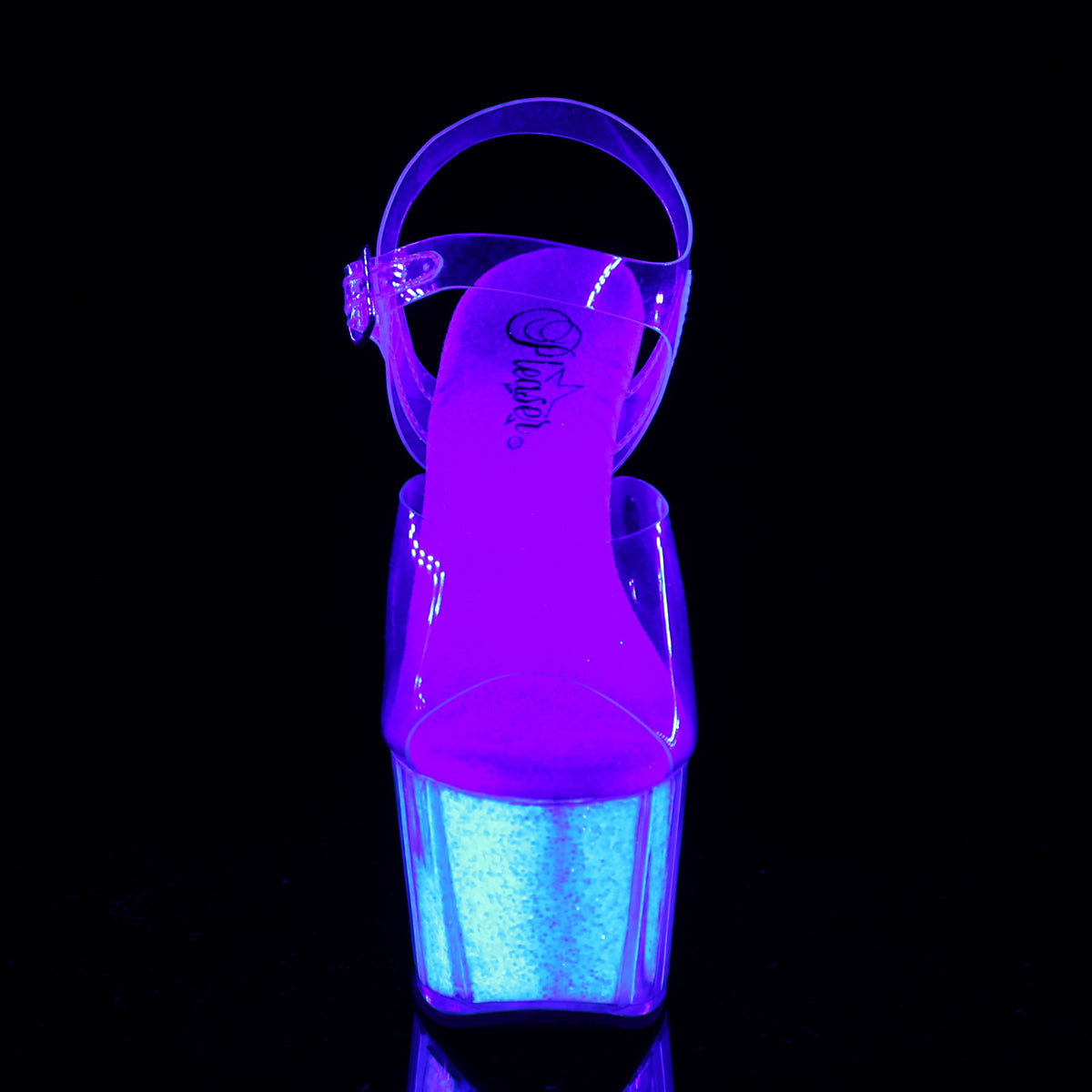 【PLEASER】ADORE-708UVG シューズ Clr/Neon Opal Glitter【取寄】
