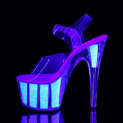 【PLEASER】ADORE-708UVG シューズ Clr/Neon Opal Glitter【取寄】