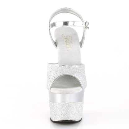 【PLEASER】ADORE-709-2G シューズ Slv Multi Glitter/Slv Multi Glitter【取寄】