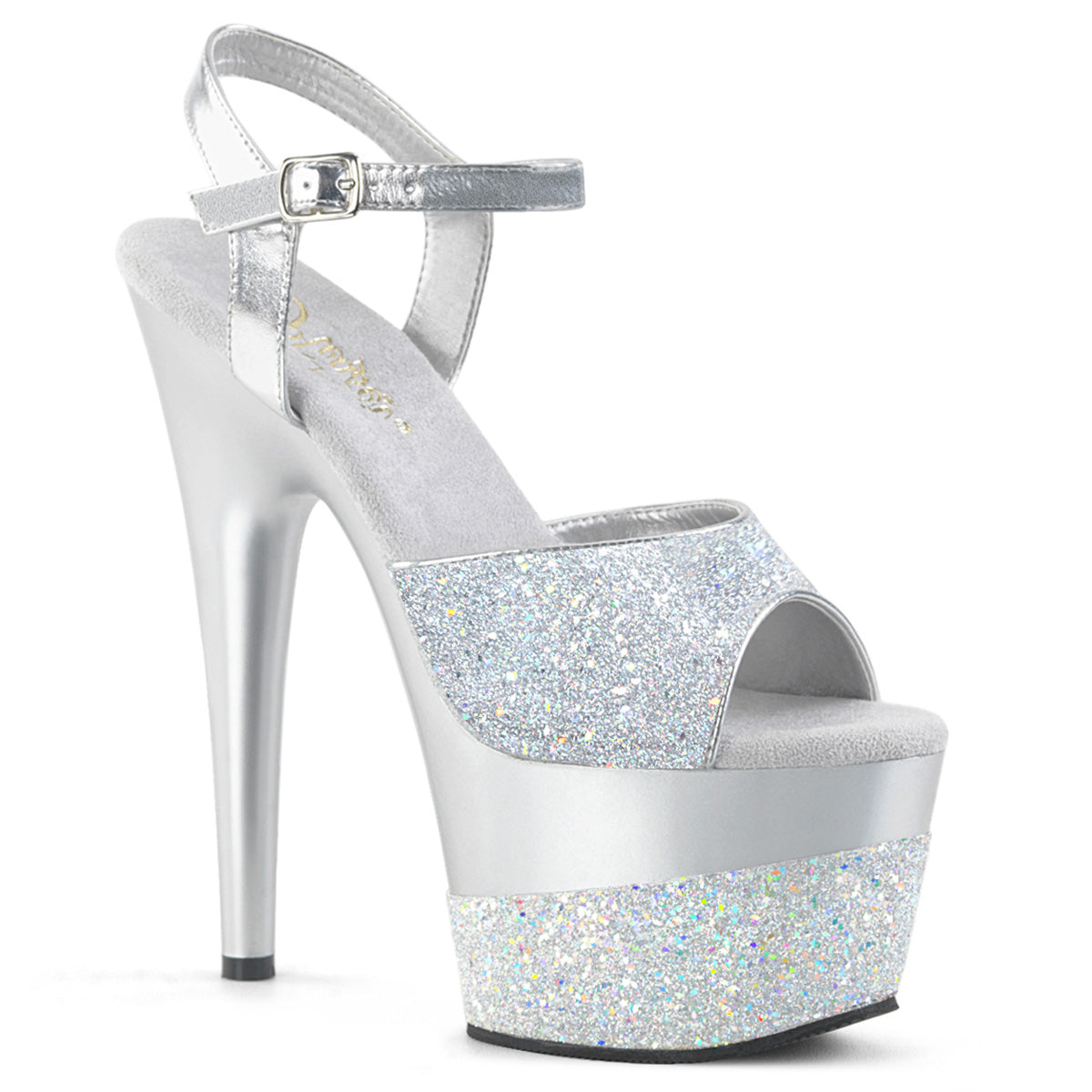 【PLEASER】ADORE-709-2G シューズ Slv Multi Glitter/Slv Multi Glitter【取寄】