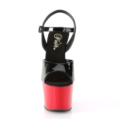 【PLEASER】ADORE-709 シューズ Blk Pat/Red【取寄】