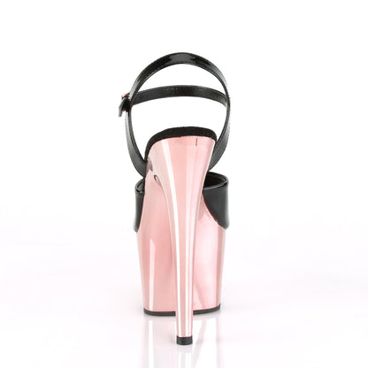 【PLEASER】ADORE-709 シューズ Blk Pat/Rose Gold Chrome【取寄】