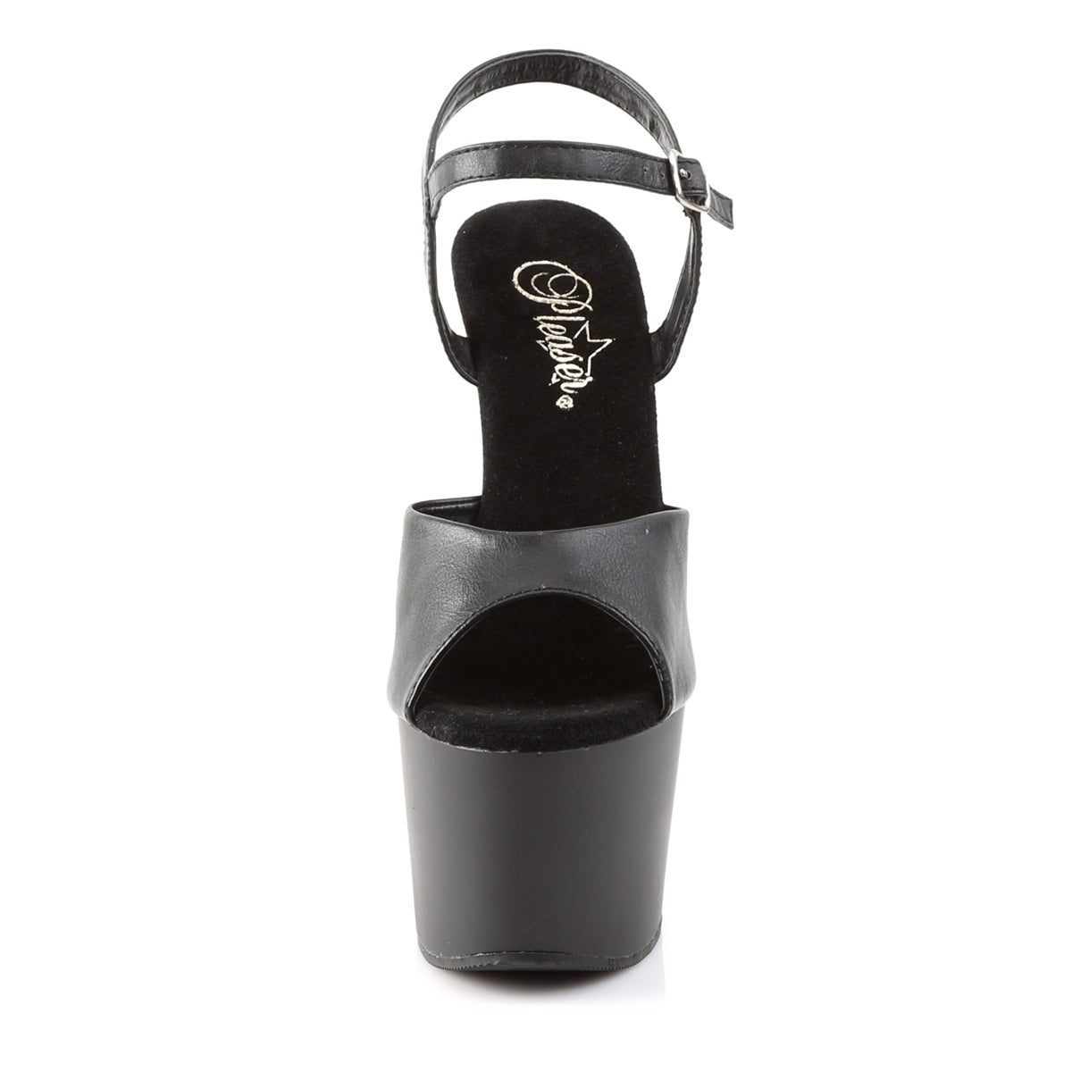 【PLEASER】ADORE-709 シューズ Blk Faux Leather/Blk Matte【取寄】