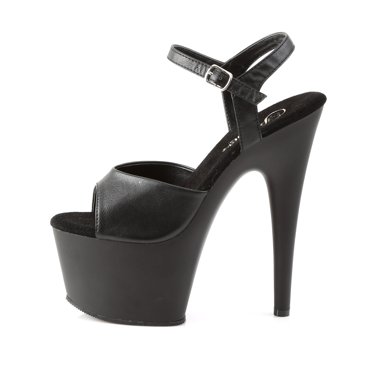 【PLEASER】ADORE-709 シューズ Blk Faux Leather/Blk Matte【取寄】