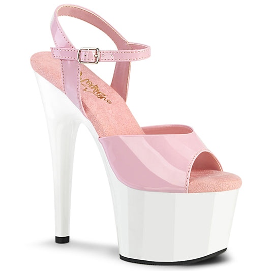 【PLEASER】ADORE-709 プラットフォームシューズ B. Pink Pat/Wht【取寄】