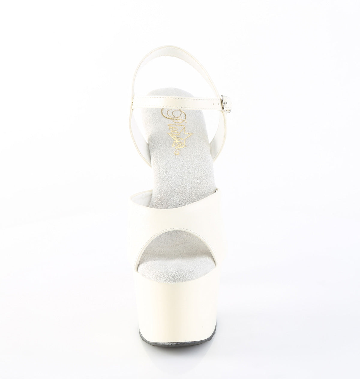【PLEASER】ADORE-709 シューズ Off-Wht Faux Leather/Off-Wht Matte【取寄】
