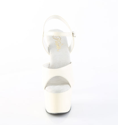 【PLEASER】ADORE-709 シューズ Off-Wht Faux Leather/Off-Wht Matte【取寄】