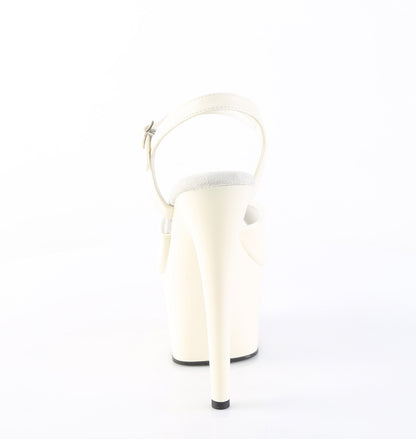 【PLEASER】ADORE-709 シューズ Off-Wht Faux Leather/Off-Wht Matte【取寄】