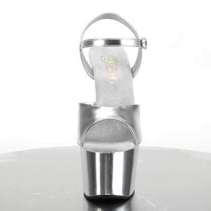 【PLEASER】ADORE-709 シューズ Slv Met. Pu/Slv Chrome【取寄】