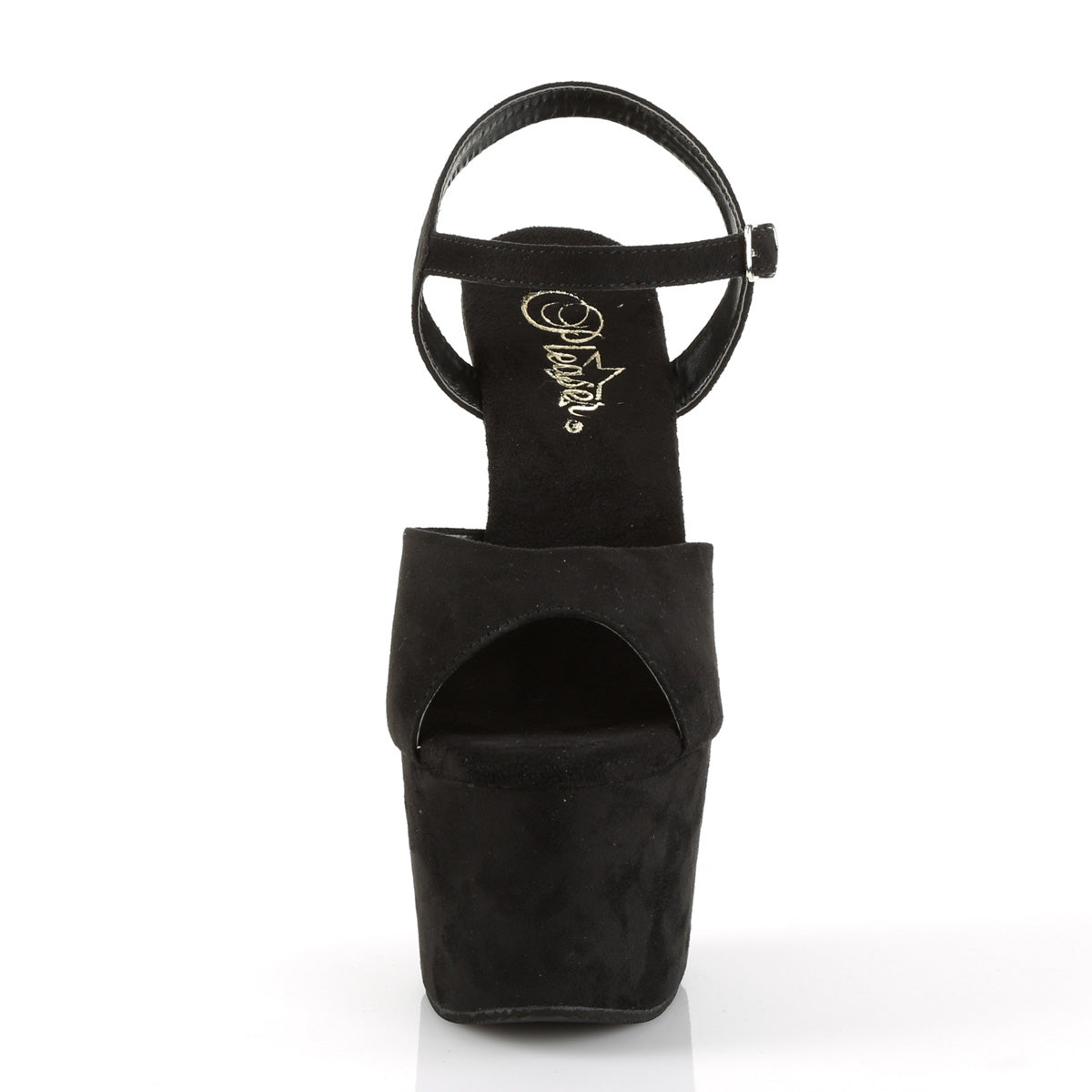 【PLEASER】ADORE-709FS シューズ Blk Faux Suede/Blk Faux Suede【取寄】