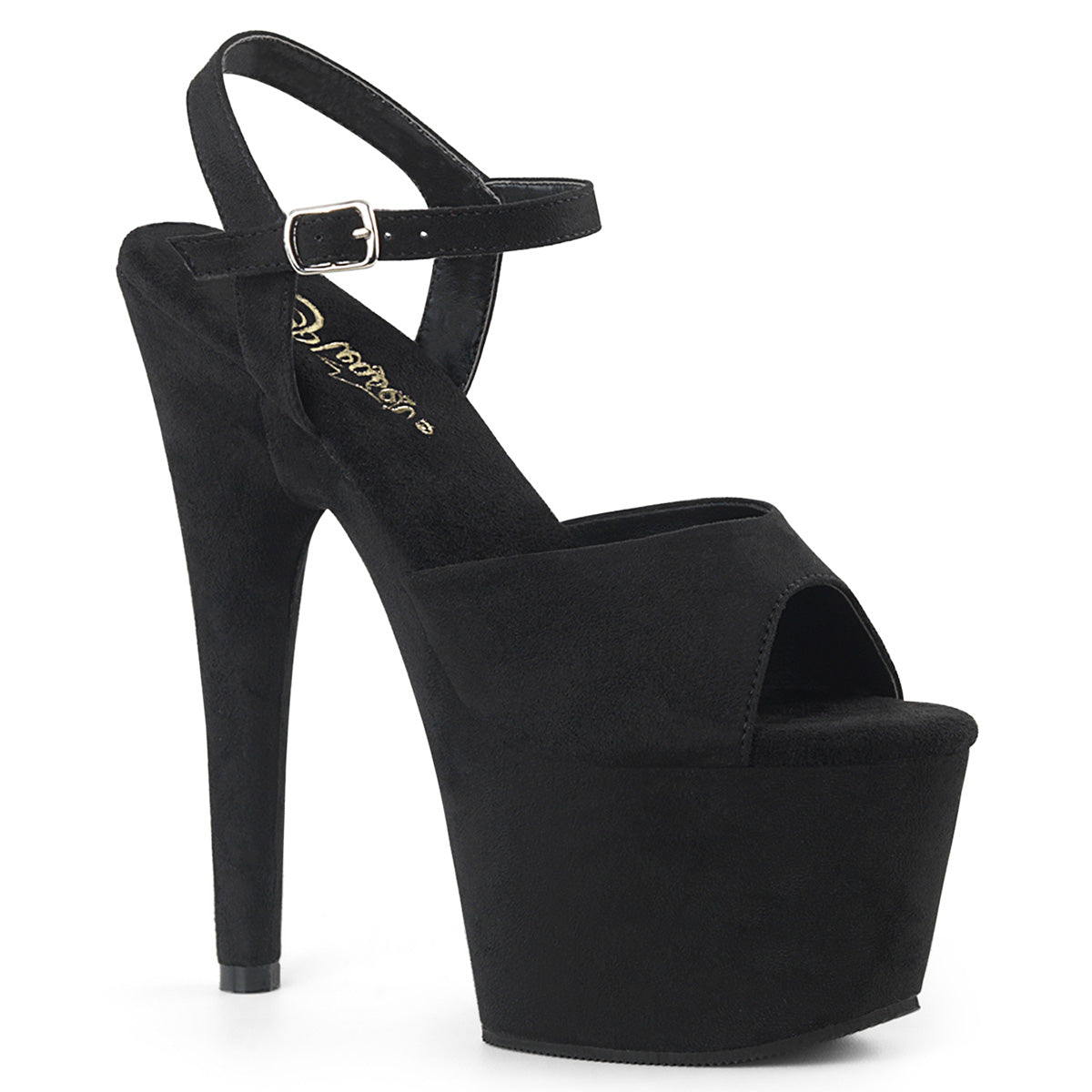 【PLEASER】ADORE-709FS シューズ Blk Faux Suede/Blk Faux Suede【取寄】