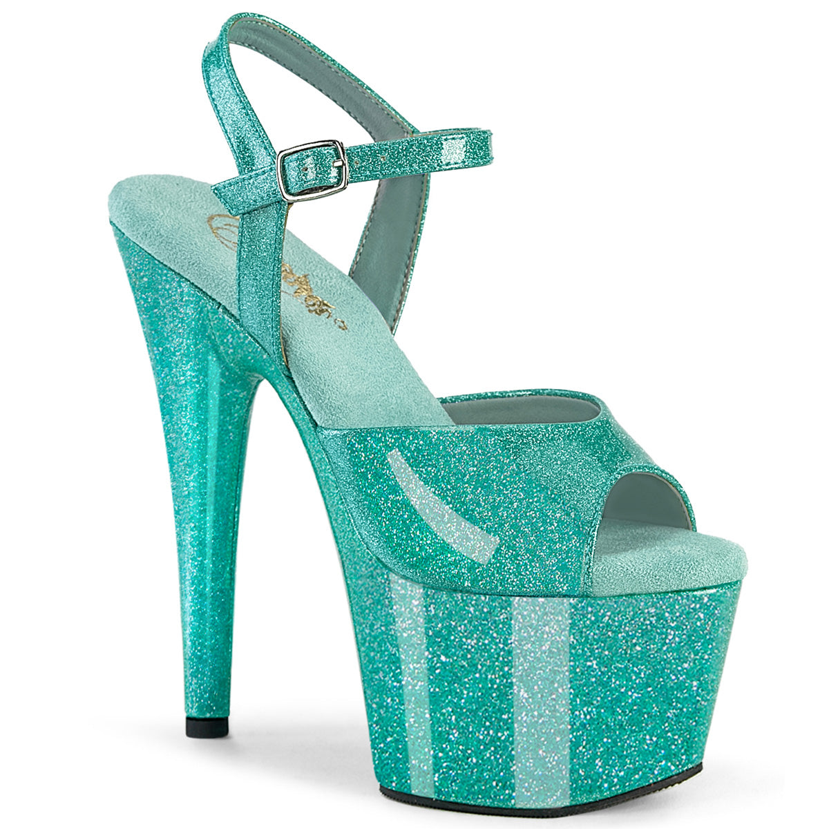 【PLEASER】ADORE-709GP シューズ Aqua Glitter Pat/M【取寄】